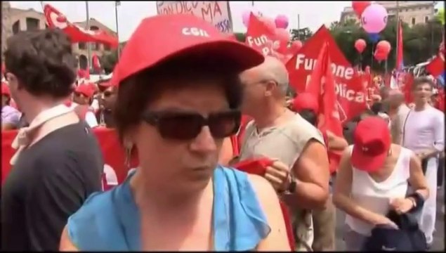Roma - La Cgil in piazza contro la Manovra