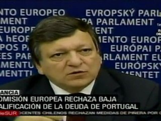 Rechazan baja calificación de deuda de Portugal
