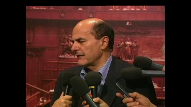 Bersani - Governo di transizione meglio del voto subito