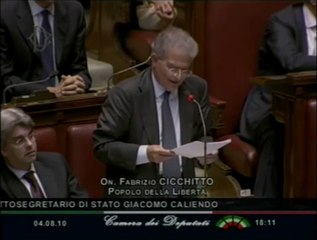 Cicchitto - Non vi daremo la testa di Caliendo