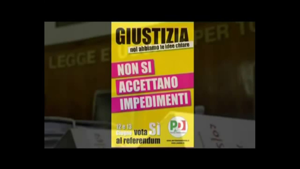 Bersani - SI al referendum sul legittimo impedimento