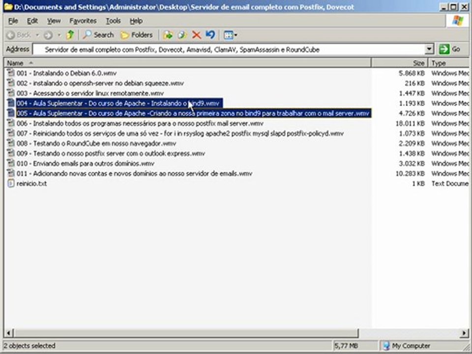 Video Aulas Servidor de emails com Postfix, Dovecot, Amavisd, ClamAV, SpamAssassin e RoundCube