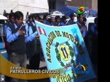 Patrulleros civicos se unen contra la delincuencia, en Juliaca