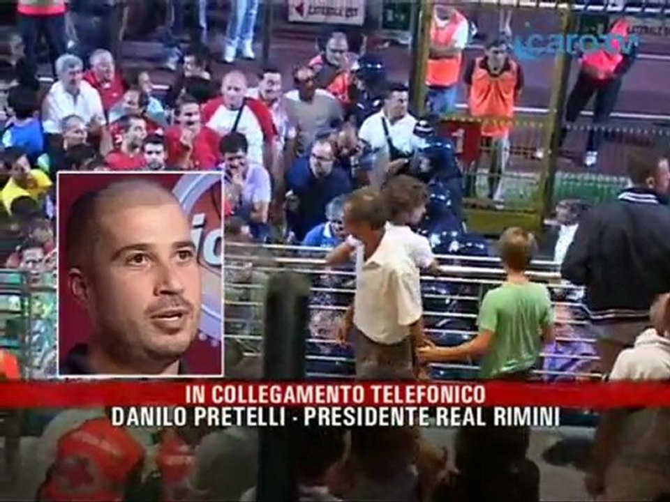 Icaro TV. Il giorno dopo il derby del presidente del Real Rimini, Danilo Pretelli
