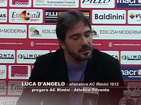 Icaro Tv. Verso AC Rimini-Atletico Trivento, il pregara di D'Angelo