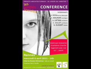 3. Conférence Amitiés Sociales - 6 avril2011 "Jeune aux ressources incertaines cherche logement avec vue sur avenir"