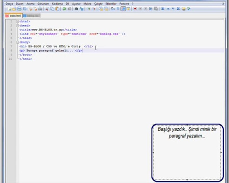 Css ve Html'e Giriş