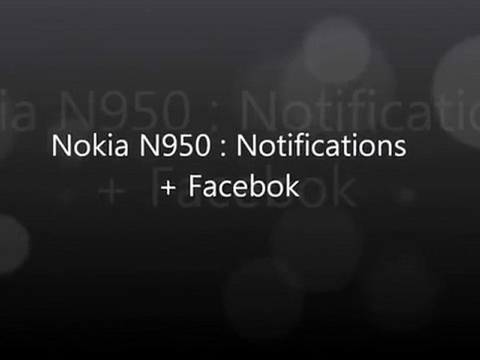 Nokia N950 - N9 - Notifications Pane + Facebook Demo‬‏