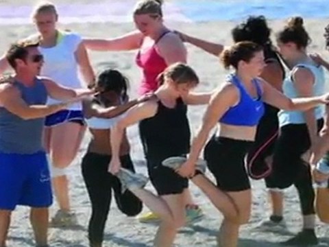 Lucy Mecklenburgh Works Out on the Beach at Ibiza Bootcamp