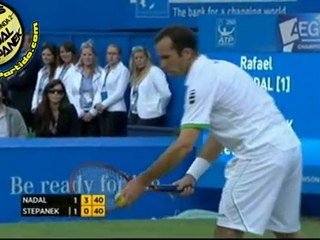 Rafael Nadal vs Radek Stepanek R3 QUEENS 2011 [Hot Shots by Courtyman]