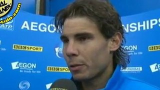 Entrevista Rafael Nadal post-partido vs Stepanek R3 QUEENS 2011 [interview]