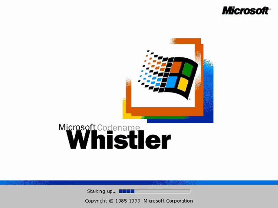 Windows Whistler Build 2257 Setup Parody