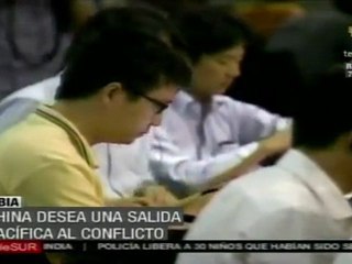 China desea una salida pacífica al conflicto