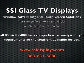 Touch Screen on Glass, Video on Glass, Projection on Glass