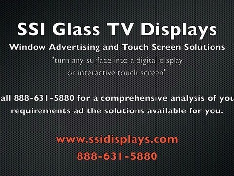 Touch Screen on Glass, Video on Glass, Projection on Glass