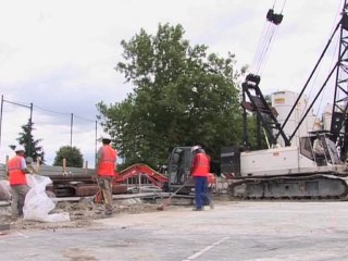 Pose de la première pierre du bassin de retenue Rouailler à Livry-Gargan