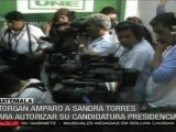 Autorizan candidatura presidencial de Sandra Torres