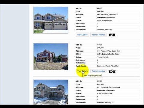 Find Castle Rock Colorado Real Estate Listings