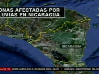 Zonas afectadas por intensas lluvias en Nicaragua