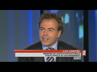 Grippe A, Luc Chatel invité du 13h de France 2 - 12.09.2009