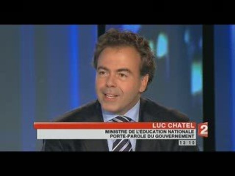 Grippe A, Luc Chatel invité du 13h de France 2 - 12.09.2009