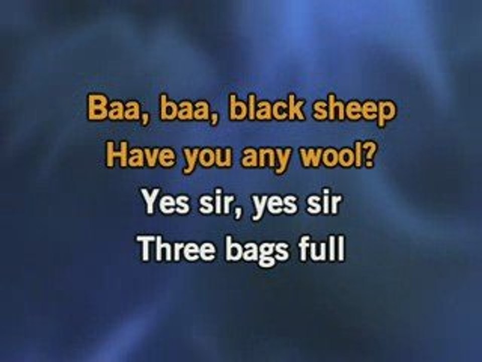 Nursery Rhyme Baa Baa Black Sheep
