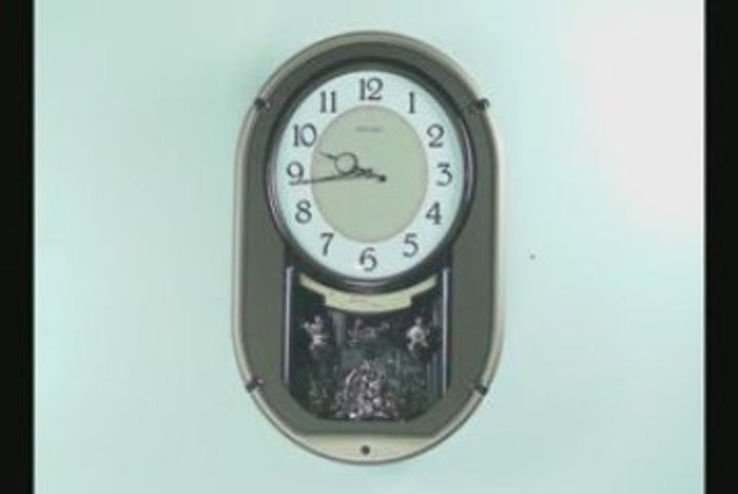 QXM229NRH SEIKO MELODIES IN MOTION MUSICAL WALL CLOCK