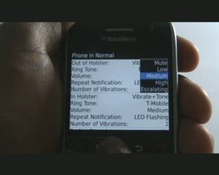 Changing your BlackBerry Curve 8900 ringing tone