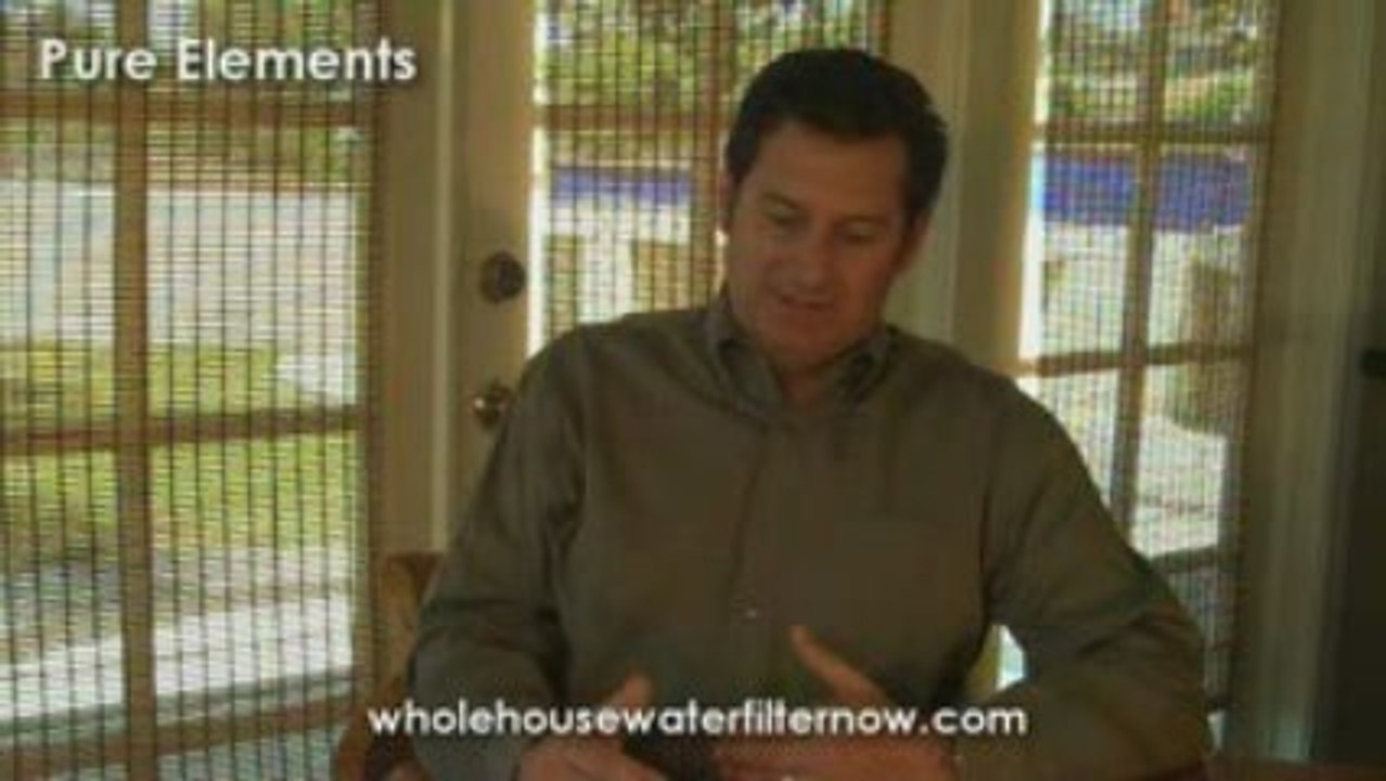 What media is inside a whole home water filter?