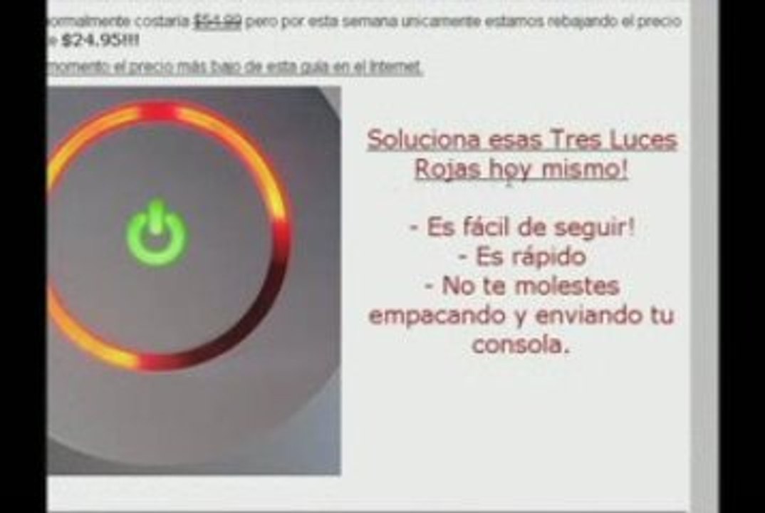 luces rojas del Xbox 360