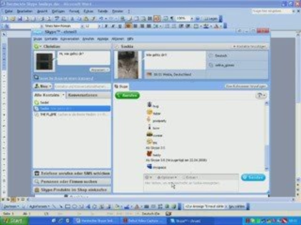 Versteckte Icons (Smileys) von Skype