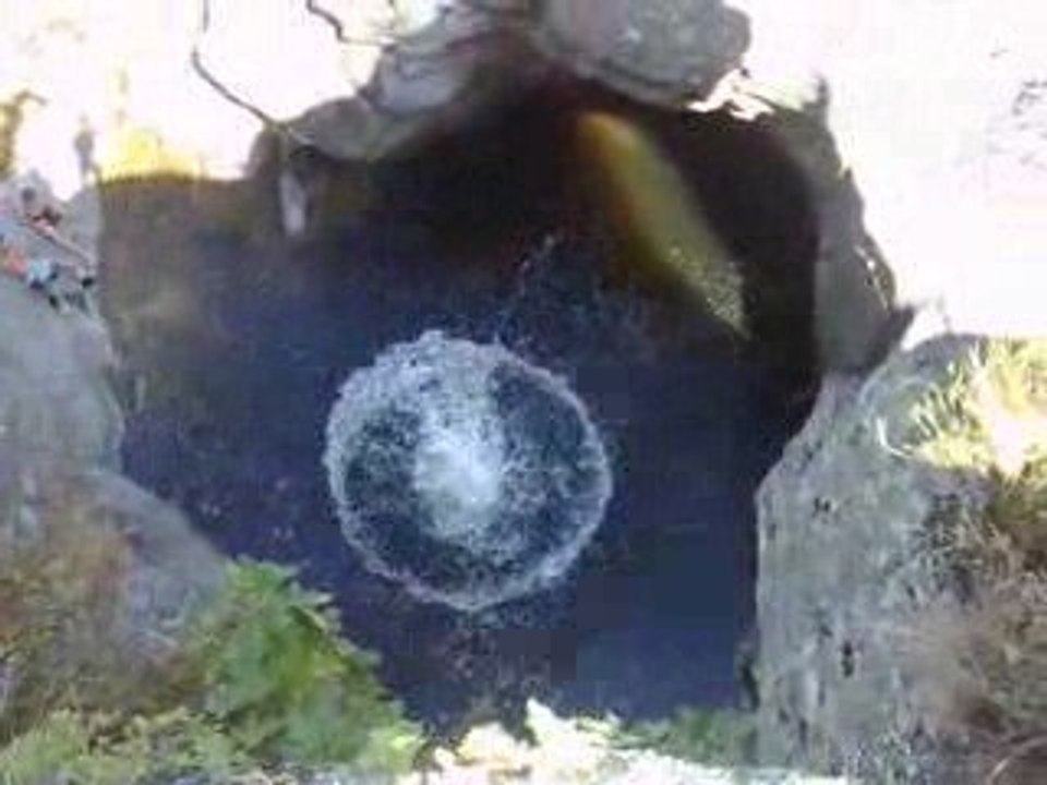 Saut 15 m Nans vue de haut