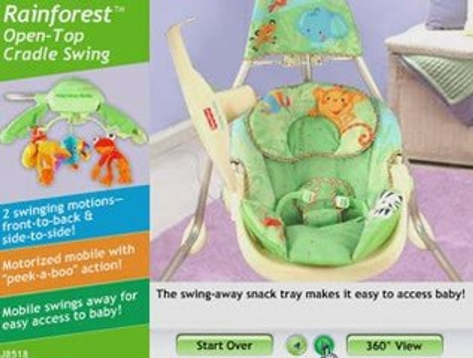 fisher price rainforest open top cradle swing
