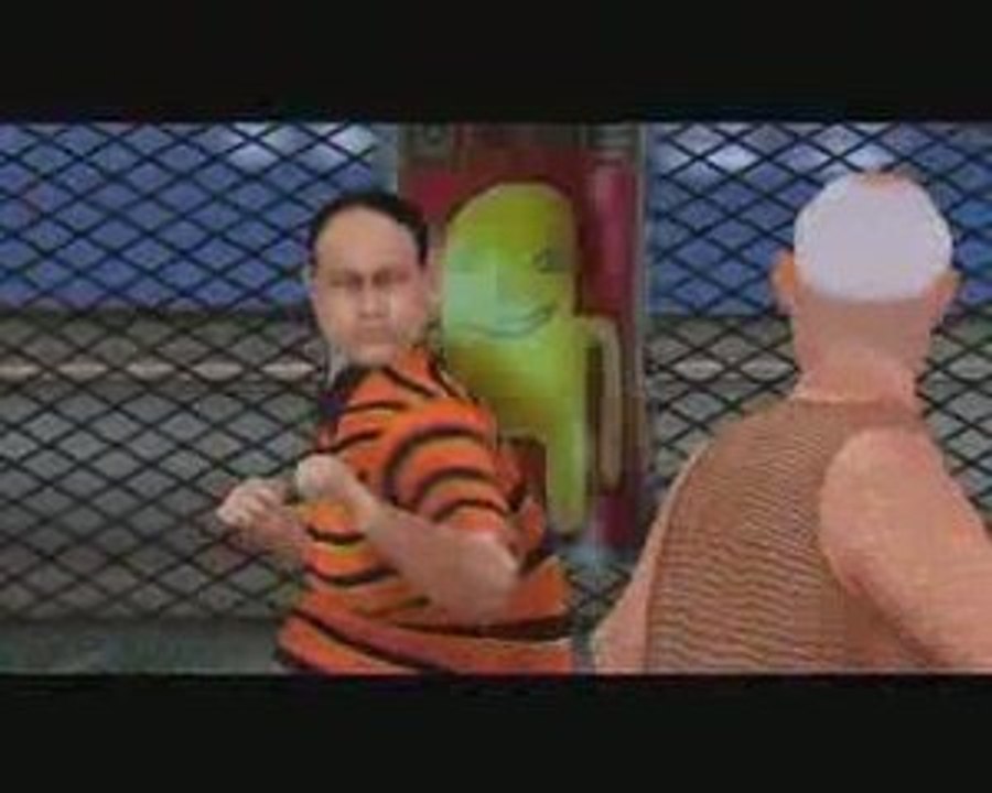 ROSAIAH playing karata kick boxing with political rivals