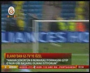 Yeni Transfer Elano GS TV ilk röp...