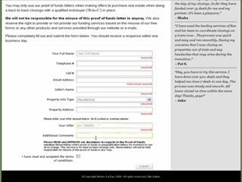 Proof Of Funds - Free Approval in Less than 3 Minutes