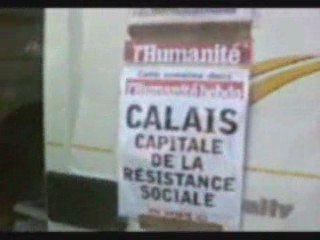 Calais 2001 : Manifestation contre les licenciements chez LU