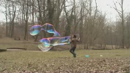 Bulles de savon en spirale