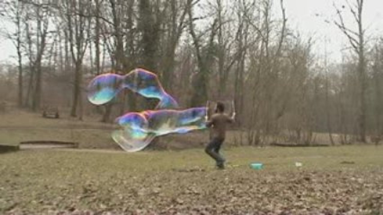 Bulles de savon en spirale