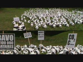 Les 1600 pandas manifestent pour L'Ultimatum Climatique