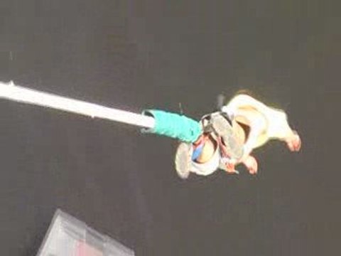 Saut à l'élastique Laurent viaduc de l'Isle Jourdain 47 m