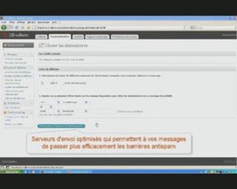 Démonstration de l'outil d'envoi d'emailing IZI-collecte