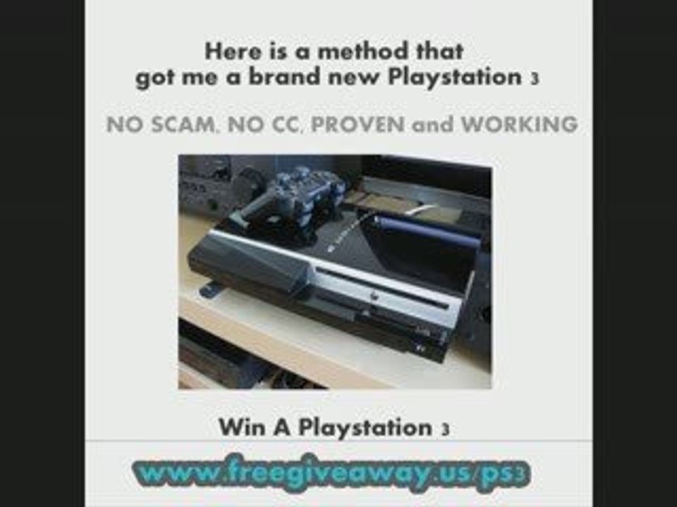 Win A PS3 - Guide Which Got Me A PS3