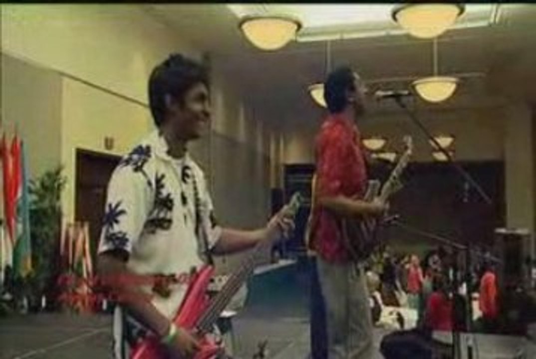 Carribean Band - Rockalypso performs after the program