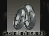 Quality Affordable Mens Black Tungsten Wedding Bands