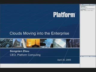 Songnian Zhou: Clouds Moving Into the Enterprise.
