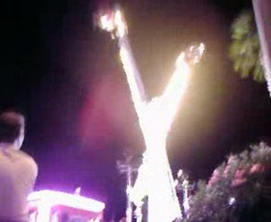 fete foraine au mois d'aout  par une soirée superbe douce