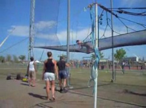 Trapèze volant : catch jarret + retour