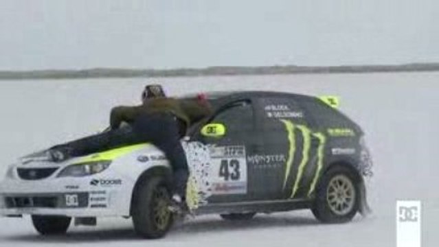 KEN BLOCK AND TRAVIS PASTRANA AT THE SALT FLATS