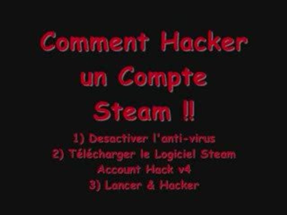 Comment hacker un compte Steam